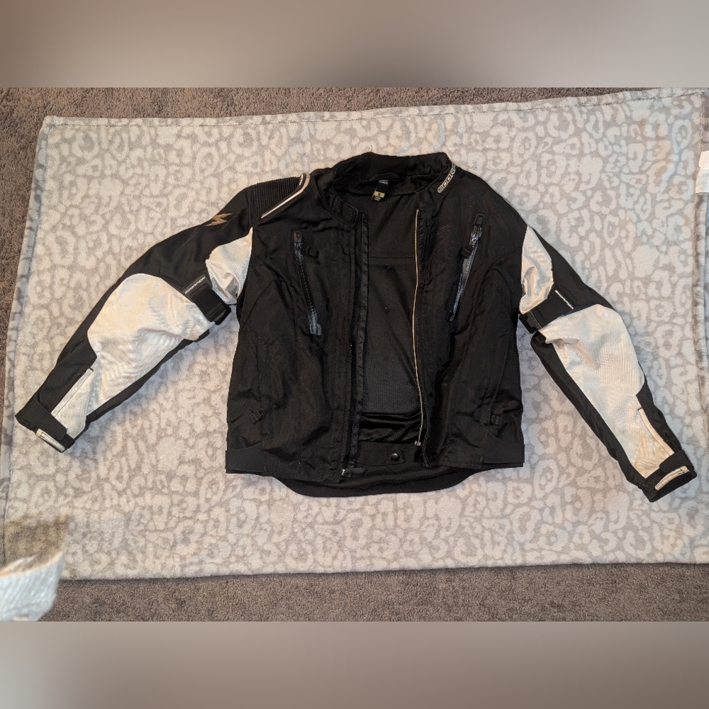 Black and White Motorcycle Jacket